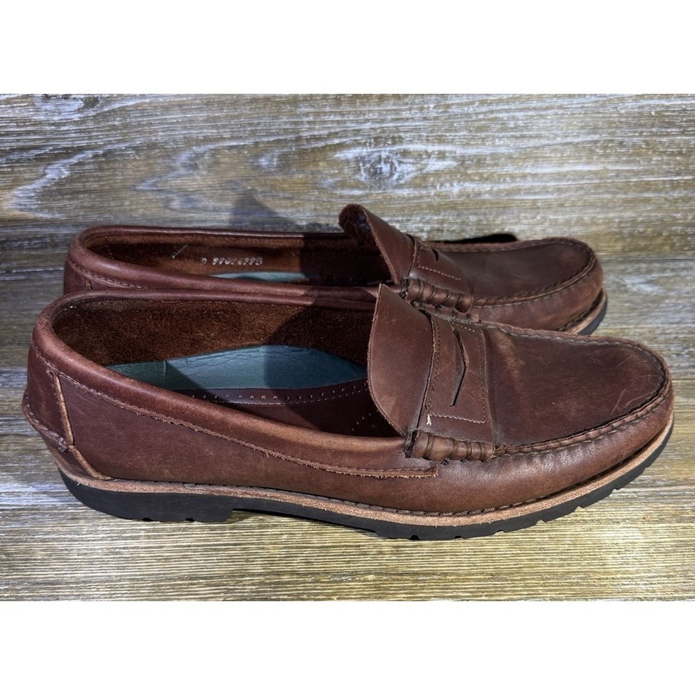 Filson Uplander Sebago Penny Loafers Brown Leather Vibram Men's Size 11.5 D RARE
